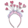 Diadema de nuevo amor Día de San Valentín diadema de lentejuelas fiesta lugar escénico concierto adulto europeo y americano primavera diadema con forma de corazón