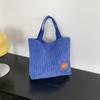 Bolsa Tote de Ombro Grande Capacidade Estilo Coreano Veludo Cotelê Simples e Fashionable Estilo Preguiçoso Estilo Artístico Portátil para Mulheres
