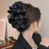 2026 Nuevo Estilo Pinza para el Cabello con Lazo Grande de Terciopelo Rojo, Accesorio para el Cabello para Niñas, Tocado de Princesa Nupcial de Borla de Alta Gama