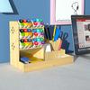Caja de Almacenamiento Estilo Nórdico de Madera Caja Organizadora de Marcadores de Escritorio Caja Plegable de Oficina con Múltiples Compartimentos de Madera