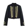 Moda femenina europea y americana transfronteriza ZA, popular en AliExpress, blazer corto de manga larga estilo Napoleón moderno