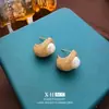Pendientes Asimétricos Plateados en Forma de C Estilo Palacio Geométrico Exquisito de Nicho Pendientes de Moda Retro de Gama Alta para Mujer