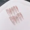 Unhas Vestíveis: Unhas Usáveis Exclusivamente Feitas à Mão, de Alta Qualidade, Longas, com Design Cat-Eye Nude, Exquisite, Luxuosas, Especialmente Projetadas para Realçar a Elegância e Iluminar o Tom da Pele