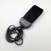 Chaveiro Pingente de Bolsa de Marca da Moda Padrão Fibra de Carbono Couro Carro Mini Curto Metal Chaveiro Presente Atacado