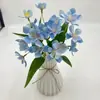 Fábrica de Origem Flores Artificiais Seleção Transfronteiriça de Flores Artificiais Flores de Almíscar de Cinco Ramos para Mesa de Jantar Decoração de Casa Ornamentos Frescos Decoração