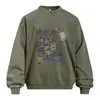 Moletom com Estampa Graffiti de Letras Europeias e Americanas Masculino Primavera e Outono Solto Estilo de Rua Tendência Manga Longa Pulôver Roupa Esportiva