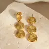 Europa y Estados Unidos INS estilo aro de hilo pendientes de acero inoxidable moda moda transfronterizo titanio acero joyería para orejas venta al por mayor