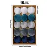 Bolas de terciopelo navideñas transfronterizas 6CM-15 piezas bolas envueltas en tela decoraciones navideñas colgantes de decoración de escena navideña
