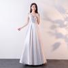 Amazon Aliexpress Vestido de Noche Pesado Hecho a Mano Escote en V Profundo Vestido de Banquete Vestido de Brindis de la Novia Vestido de Presentador de Reunión Anual Vestido de Novia