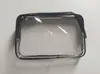 Bolsa de Maquillaje Transparente Negra en Stock Bolsa de Aseo de Viaje de PVC con Cremallera Gran Capacidad Bolsa de Almacenamiento para Artículos de Uso Diario