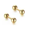 Amazon Nuevo Doudou Glosan Bola Color Caramelo Pendientes Distintivos Pendientes Unisex de Acero de Titanio para Pareja