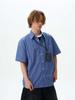 Camisa de manga corta a cuadros azules estilo americano Cleanfit para hombre, primavera y verano 2025, nueva blusa informal holgada