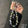 Nueva Cadena para Teléfono Móvil de Cristal Gota de Agua Estilo Lujo Ligero Flor Circonita Borla Cadena para Colgar Teléfono Móvil Llavero Colgante para Bolso Comercio Exterior