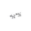 Pendientes de botón de plata S925 Nalan para mujer Estilo coreano Sencillos Pequeño animal Globo Cachorro de perro Pendientes de hilo con cuentas ligeras M00150