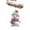 Nuevo Producto Transfronterizo Plano 2D Lindo Dibujo Animado Muñeco de Nieve Navideño Colgante para Coche Adorno para Árbol de Navidad Colgante Decoración Navideña