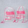 Mochila Creativa de Peluche en Stock Bolsa con Cordón Transparente de Plástico Bolsa de Empaque a Prueba de Polvo Personalización