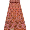 Suministro directo de fábrica de tela bordada con patrón floral y de hojas dispersas con pedrería, tela de algodón nigeriano para vestidos de mujer, Encaje Voile