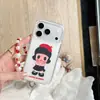 Funda de teléfono de bebé llorando con lunares estilo caricatura coreana, adecuada para Apple 17 Pro Max, lindo iPhone 16, 15P con asa