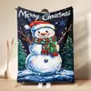 Navidad Navidad Lindo Muñeco de Nieve Manta para Siesta Regalo para Niños Manta Muñeco de Nieve Manta de Franela Polar