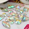 Diamantes de Imitación de Vidrio de Alta Calidad, Diamantes de Resina Cosidos a Mano Respetuosos con el Medio Ambiente, Diamantes de Forma Especial de Fondo Plano Triangular, Accesorios para Vestido de Novia y Zapatos