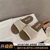 Sandalias tejidas caladas de fondo plano sin cordones para mujer, calzado de verano para exteriores, nuevas sandalias bohemias de viaje de vacaciones 2026 para mujer