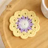 Atacado Transfronteiriço Amazon Artesanal Tecido à Mão com Lã Porta-Copos, Decoração Simples de Mesa, Almofadas Redondas de Isolamento Térmico, Presentes Criativos