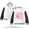 Jaqueta de baseball feminina Xingzhikabi 2023 nova roupas esportivas rosa infantis jaqueta de primavera para crianças médias e grandes