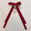Pinza para el cabello de lazo rojo vino vintage elegante popular en internet dulce linda corazón de niña pinza para el cabello cuerda para el cabello cuerda para el cabello accesorios para el cabello