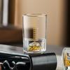 Nueva Copa de Licor Estilo Chino para Uso Doméstico, Copa Pequeña de Vidrio Transparente de Alta Gama con Borde Dorado, Forma de Bala, Vasos de 0.1 kg