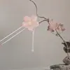 Estilo Antigo Super Fada Flor de Pessegueiro Borla Penteado Presilha Temperamento de Alta Qualidade Versátil Retro Acessórios de Cabelo Cheongsam Hanfu Acessórios para Mulheres