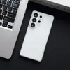 Funda S26Ultra Ultra-Delgada con Tacto de Piel de PC Adecuada para Samsung S24 Funda para Teléfono Móvil con Película Magnética para Lente Funda Dura S25 Antihuellas