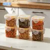 BNBSContenedor pequeño portátil para alimentos con sello a presión, caja transparente para pepinillos y kimchi, caja de almacenamiento para refrigerador