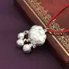 Adornos de Plata Lin Fa Dragón y Fénix Chengxiang Candado de Plata S999 Plata de Ley Longevidad Fortuna Candado de Longevidad Regalo de Luna Llena para Niños