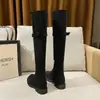 Botas de Nieve para Mujer Gamuza Retro Dos Vías Pierna Ancha Botas para Mujer Tallas Grandes Piernas Gruesas Botas Vaqueras Ocultas Aumento de Altura Botas Largas Hasta la Rodilla
