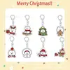 Oso Autocrítico de Navidad 2026 Lindo Dibujo Animado Temático Navideño Exquisita Bolsa de Regalo Pequeña Llavero Colgante para Coche