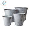 Balde de ferro galvanizado de fábrica vaso de metal vintage conjunto de 4 peças balde balde estilo balde de gelo galvanizado com alça