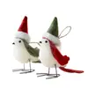 Nuevas decoraciones navideñas transfronterizas, adornos creativos de pájaros artificiales, accesorios para escaparates para sesiones de fotos