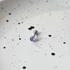 Clavo de Oreja de Tornillo Brillante con Pedrería Flash Spice Girls Clavo de Oreja Puro Deseo Dulce Elegante Diamante Grande Titanio Acero Clavo de Oreja Mujer