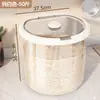 Balde de Arroz Doméstico à Prova de Insetos à Prova de Umidade Pote para Armazenamento de Grãos Super Grande de Grau Alimentício Balde Organizador de Armazenamento de Arroz Farinha de Arroz Grãos