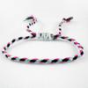 Pulsera colorida simple pequeña fresca tejida a mano pulsera de algodón trenzado pulsera geométrica europea y americana