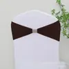 Funda para silla sin nudos, termoadhesiva, con lazo de flores y pedrería, con banda elástica y pedrería, ideal para bodas, eventos y comercio exterior.