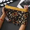 [Liquidação] Cuecas Divertidas Masculinas 95% Algodão Estampa Dragão Imperador Boxer Briefs Presente Sexy Shorts de Estudante
