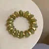 Pulsera elástica de resina degradada transfronteriza europea y americana, Pulsera de muñeca estilo vintage Maillard, Lujo ligero, Sensación de alta gama, Joyería de mano minimalista al por mayor