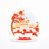 Chaveiro Acrílico Cultural e Criativo de Wuhan Xi'An Lushan Pingente de Chaveiro da Área Cênica Coleção Criativa de Turista Lembrança