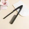 En stock modelo nuevo de venta caliente coreano diseño de clip en forma de V peine rizador para peinar el cabello peine de doble uso peine alisador de cabello