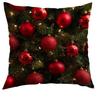 Funda de almohada de dropshipping transfronteriza, funda de cojín de poliéster, funda de almohada decorativa para sofá, simple nórdica, moderna, vacaciones de Navidad