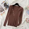 Suéter de tricô feminino falso duas peças, novo estilo outono/inverno 2026, corte justo, estiloso, versátil, estilo delicado, blusa de base