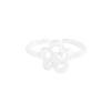 1164 Anillo de estilo coreano INS nicho diseño de lujo ligero versátil flor pequeña cuenta de perla plata esterlina S925 anillo para mujer