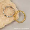 Anillo Ovalado Minimalista de Lujo Ligero de Nicho Transfronterizo para Mujer, Estilo Ins, Acero Inoxidable 316, Diseño Cerrado, Anillo de Banda Lisa