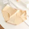 Pantaletas de algodón puro sin costuras para mujer, sencillas y lindas para niñas, de cintura media deportiva, entrepierna 100% algodón, tangas finas estilo japonés temu